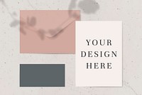 Neutral color tone envelope mockup vector set