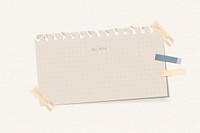 Ripped beige note paper template vector