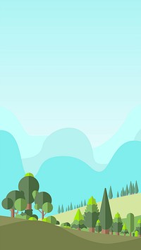 Green botany flat forest vector
