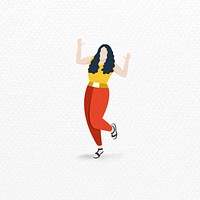 Female character on white background vector
