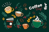 International coffee day poster design vector