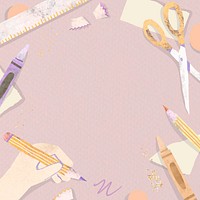 Blank pink back to school vector