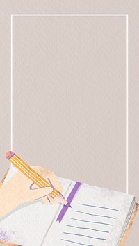 Rectangle back to school frame mobile phone wallpaper vector