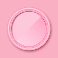 Round pink frame on a pink background vector