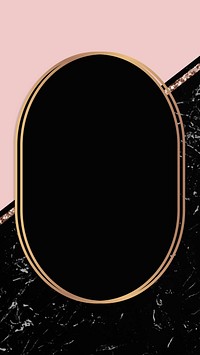 Oval frame on two tones mobile screen vector
