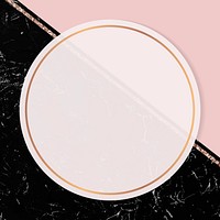 Round frame on two tones background vector