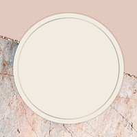 Round frame on marbled background vector