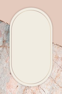 Oval frame on marbled background vector