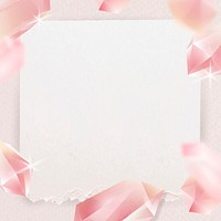 Rectangle crystal frame design vector