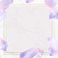 Rectangle crystal frame design vector