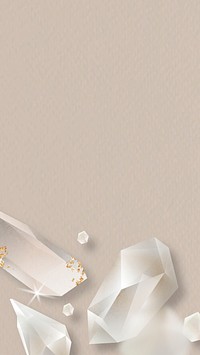 Crystal frame design mobile phone wallpaper vector