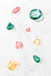 Colorful crystal gem design vector