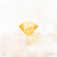 Yellow crystal gem design vector