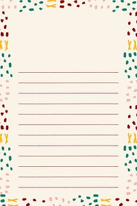 Christmas scribble pattern notepaper vector