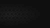 Seamless gold circle grid pattern on black background vector