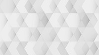 White and gray geometric pattern background mobile phone wallpaper vector