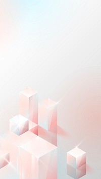 3D cube abstract design mobile phone wallpaper vector