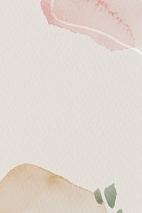 Pink and brown watercolor patterned background template illustration