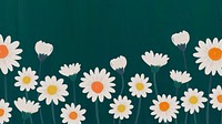 Hand drawn daisy patterned background vector