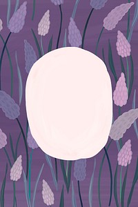 Free form grape hyacinth frame vector