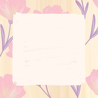 Rectangle cosmos flower frame vector