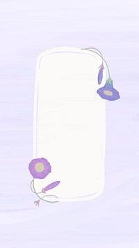 Free form morning glory frame mobile phone wallpaper vector