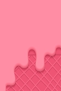 Waffles with pink creamy ice cream vector