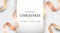 Merry Christmas and Happy New Year card vector