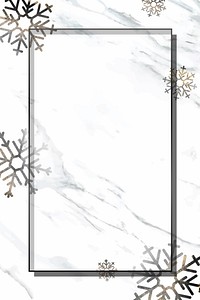frame on snowflake patterned background vector