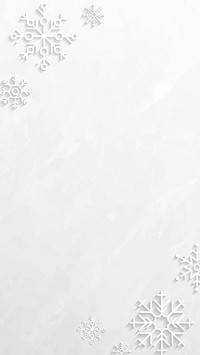 Snowflake Christmas frame mobile wallpaper vector