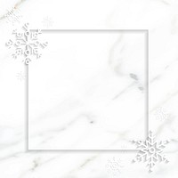 Snowflake frame social ads template illustration