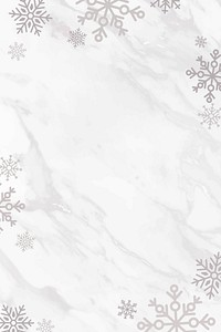 Snowflake Christmas frame design on a marble background vector