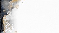 Golden black snowflake background vector