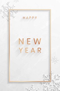 Rectangle new year frame vector