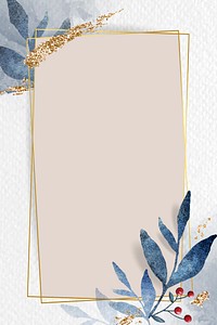Christmas gold rectangle frame on paper background vector