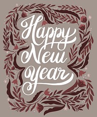 Happy new year greeting card design vector