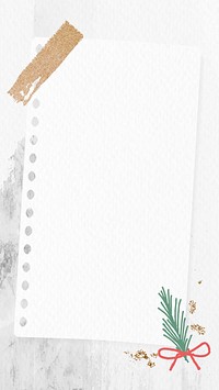 Decorative Christmas note paper on stained background mobile phone wallpaper vector