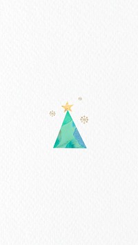 Christmas tree patterned mobile phone wallpaper vector