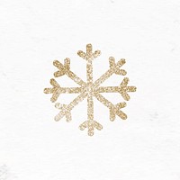 Glittery snowflake Christmas element vector