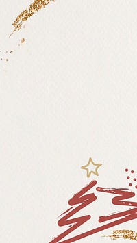 Christmas patterned on beige background vector