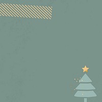 Christmas patterned on green background vector