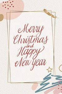 Merry Christmas and a happy new year card vector