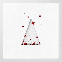 Paper cut Christmas greeting card design mobile phone wallpaper vector