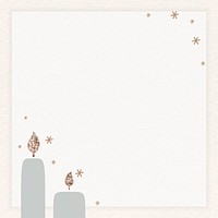 New Year pillar candles with shimmering star lights frame design vector