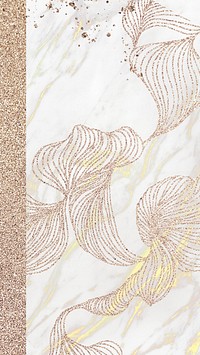 Golden swirly abstract art mobile phone wallpaper