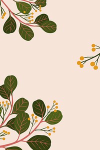 Botanical copy space on a pink background vector