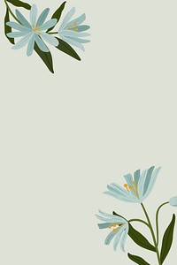 Blue botanical copy space on a gray background vector
