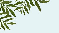 Botanical leafy copy space mobile wallpaper vector