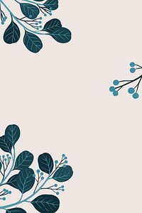 Botanical copy space on a gray background vector