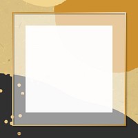 Transparent frame on Memphis pattern background vector